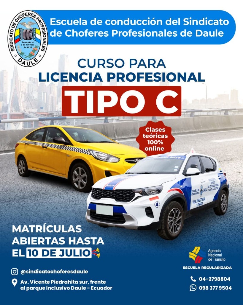 Flyer Curso Licencia Profesional Tipo C